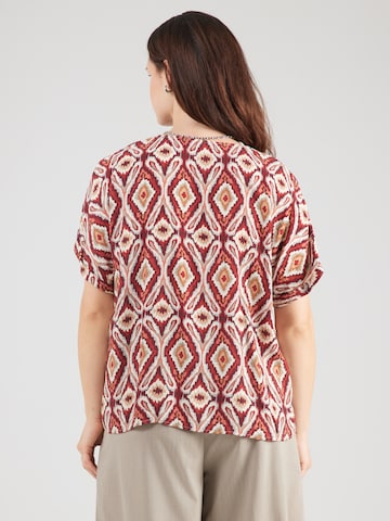ONLY Carmakoma - Blusa 'CARBELLY MIKASI' en rojo