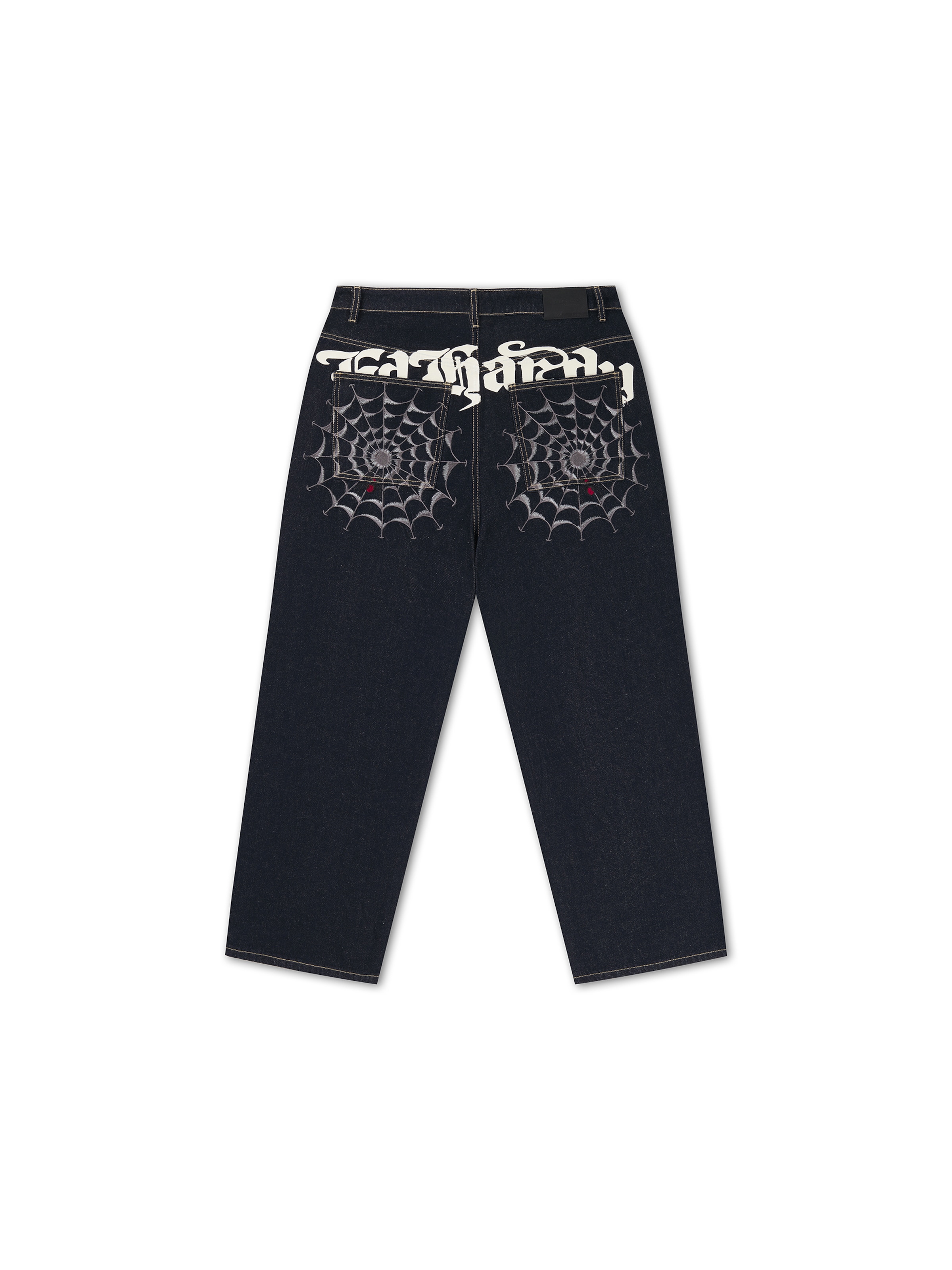 Ed Hardy Wide Leg Jeans i blå: top