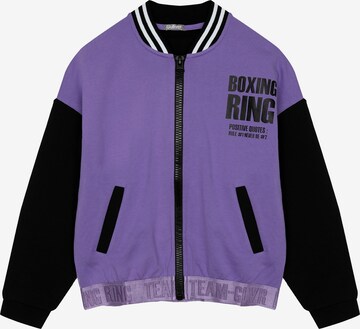 Gulliver Zip-Up Hoodie in Purple: front