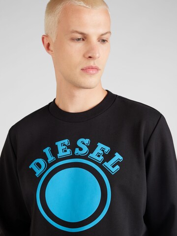 DIESEL Sweatshirt 'GINN' in Zwart