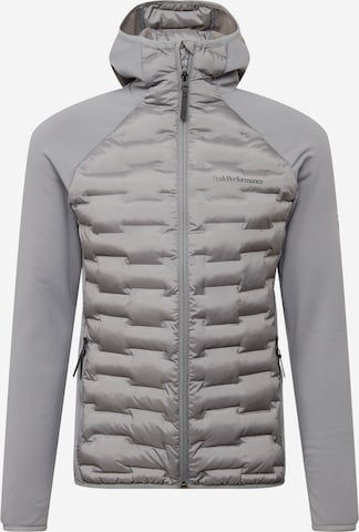 PEAK PERFORMANCE Athletic Jacket 'Argon' in Grey: front