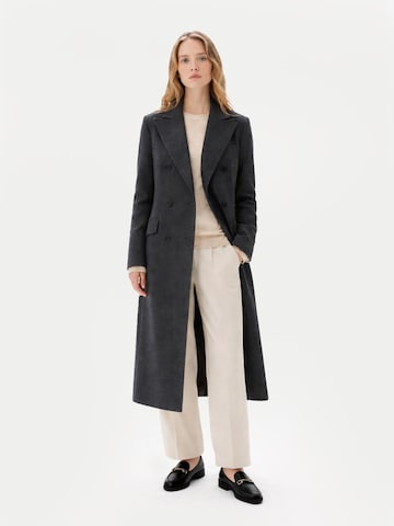 GOBI Cashmere Between-seasons coat 'Cashmere Peak Lapel Long Coat' in Grey