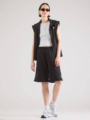 HUGO Lużny krój Spodnie 'Nateam_B' w kolorze czarny