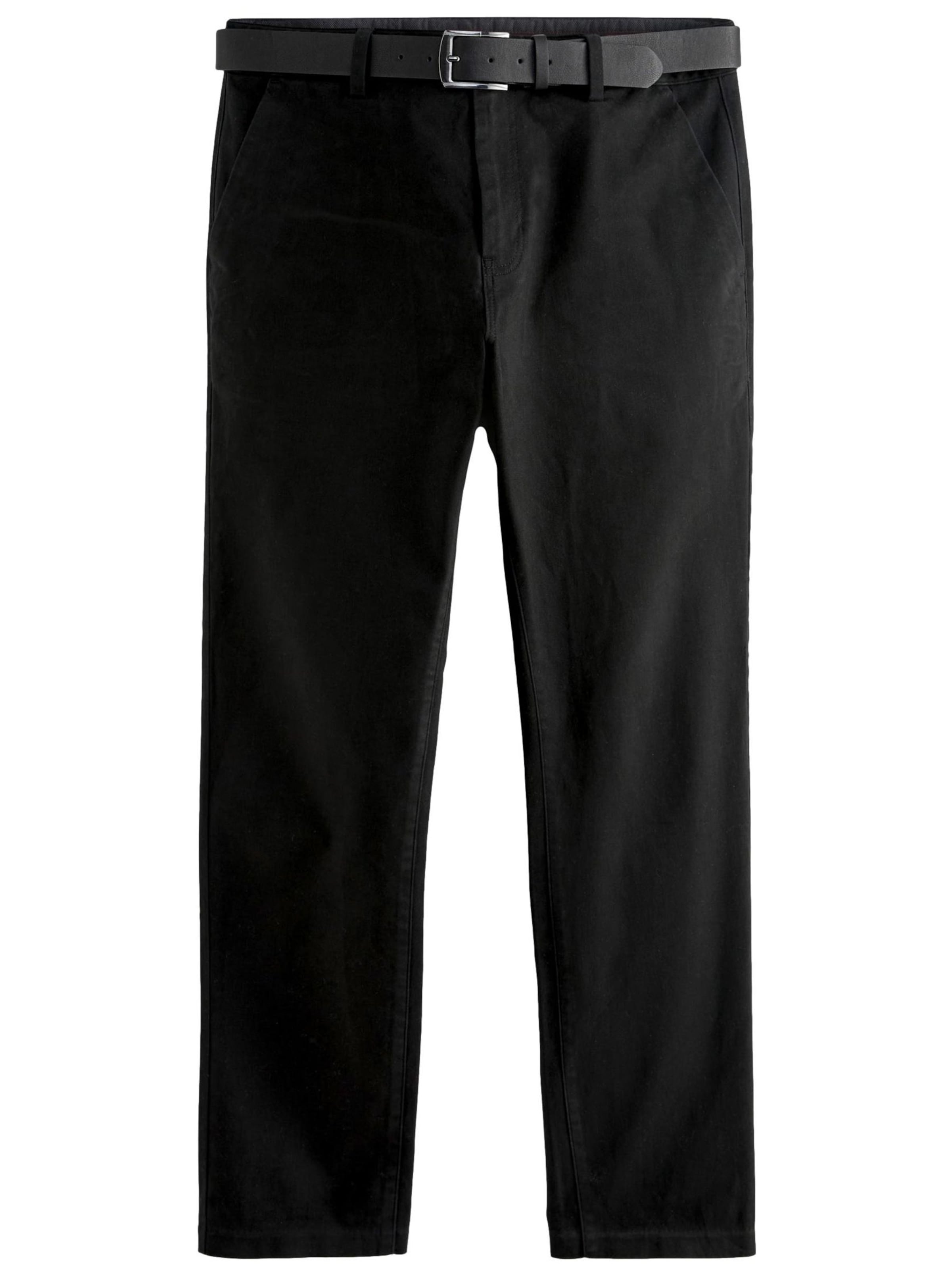 Next Slimfit Chinohousut värissä musta: etupuoli