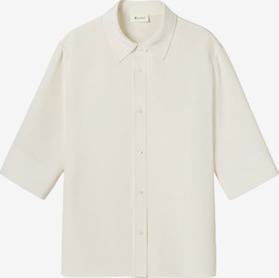 Lilysilk Bluse 'Entspannte Halbarm-Bluse aus schwerem Seidenkrepp' in L in weiß, Produktansicht