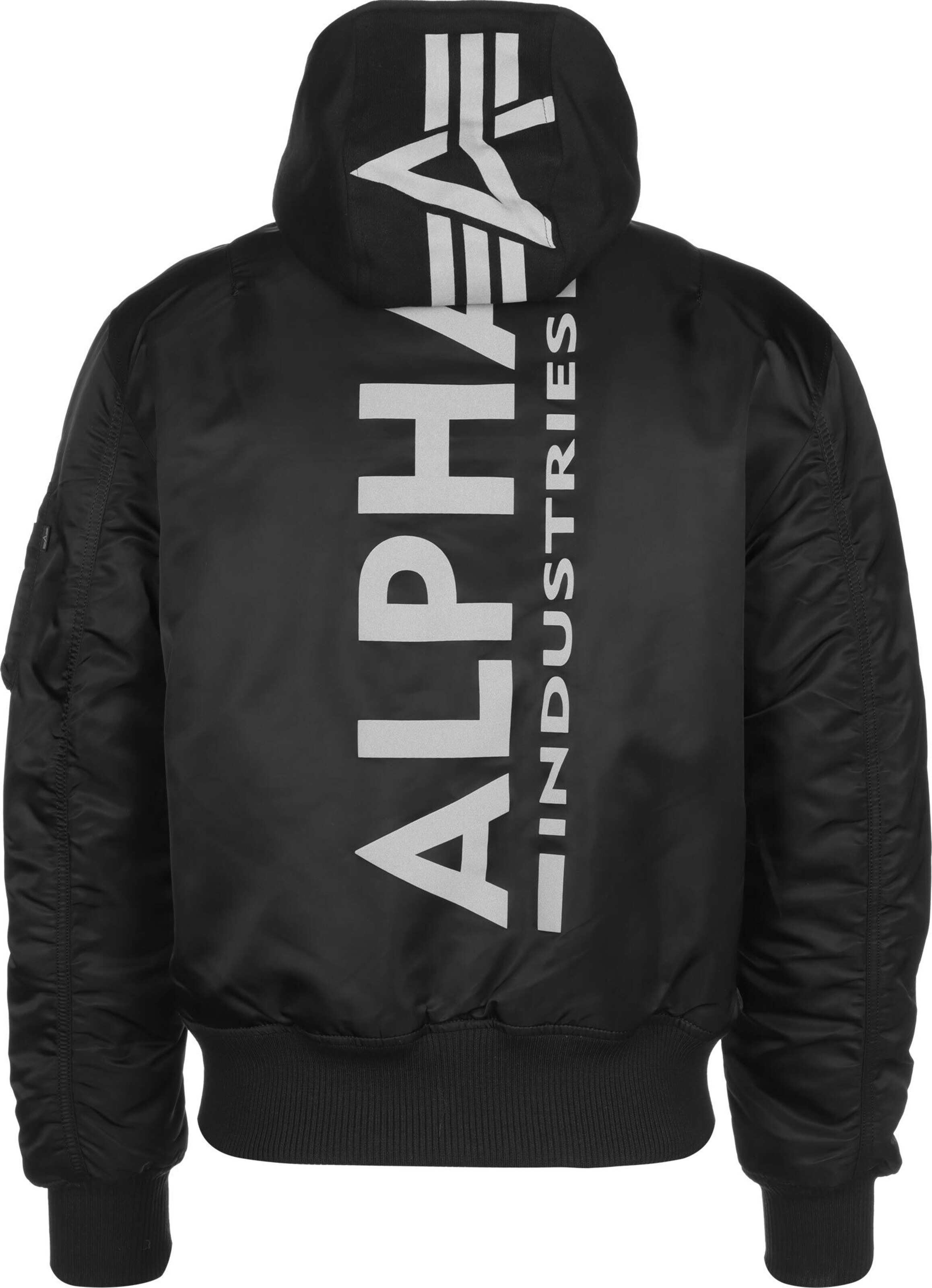 ALPHA INDUSTRIES Prechodná bunda 'MA-1 ZH' - Čierna