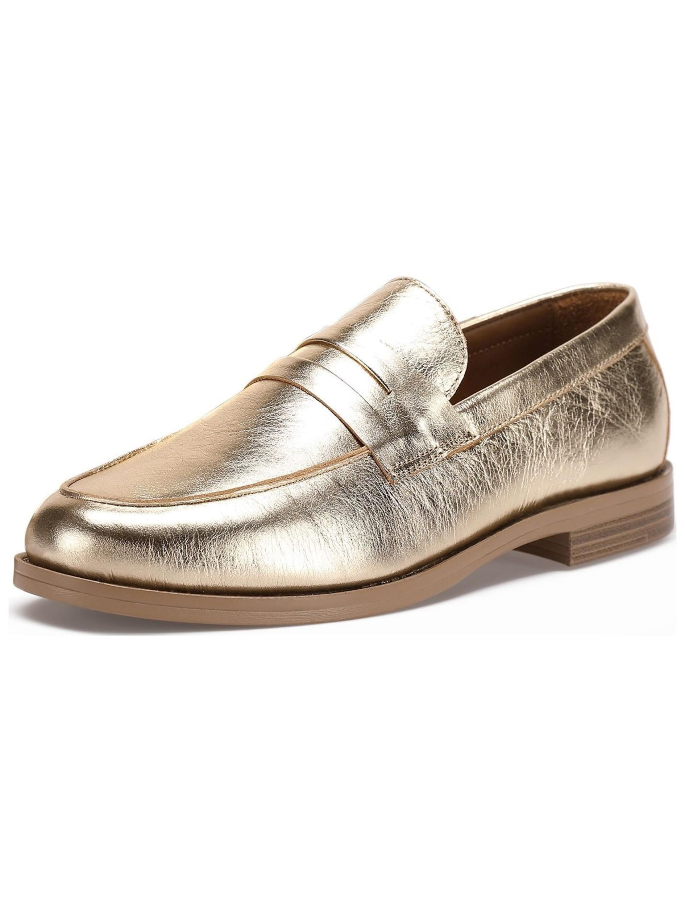 Chaussure basse INUOVO en or : devant