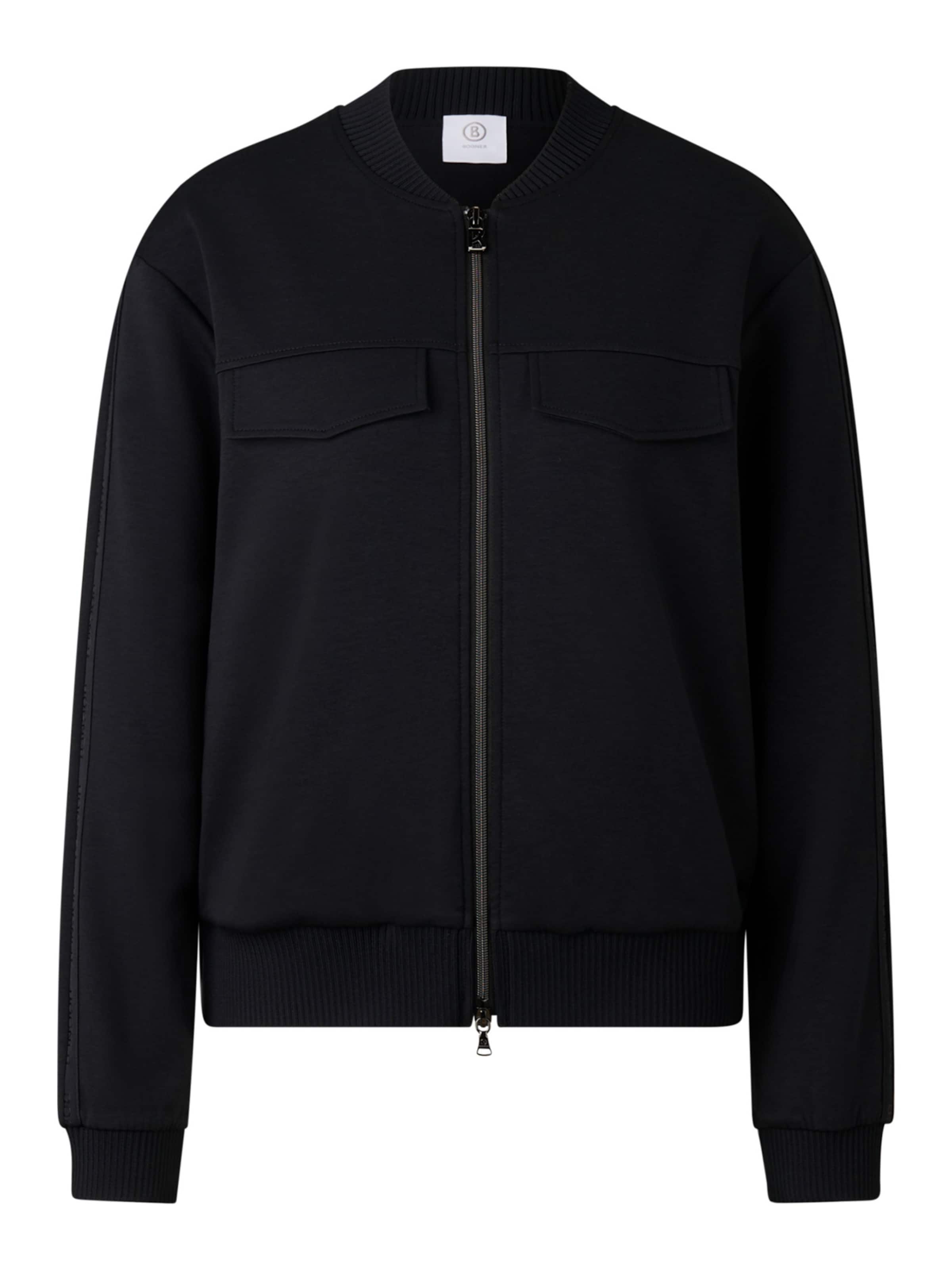 BOGNER Sweatjacke 'Nika' in Schwarz: Vorderseite