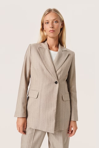 SOAKED IN LUXURY Blazer 'Charvi' i beige: forside