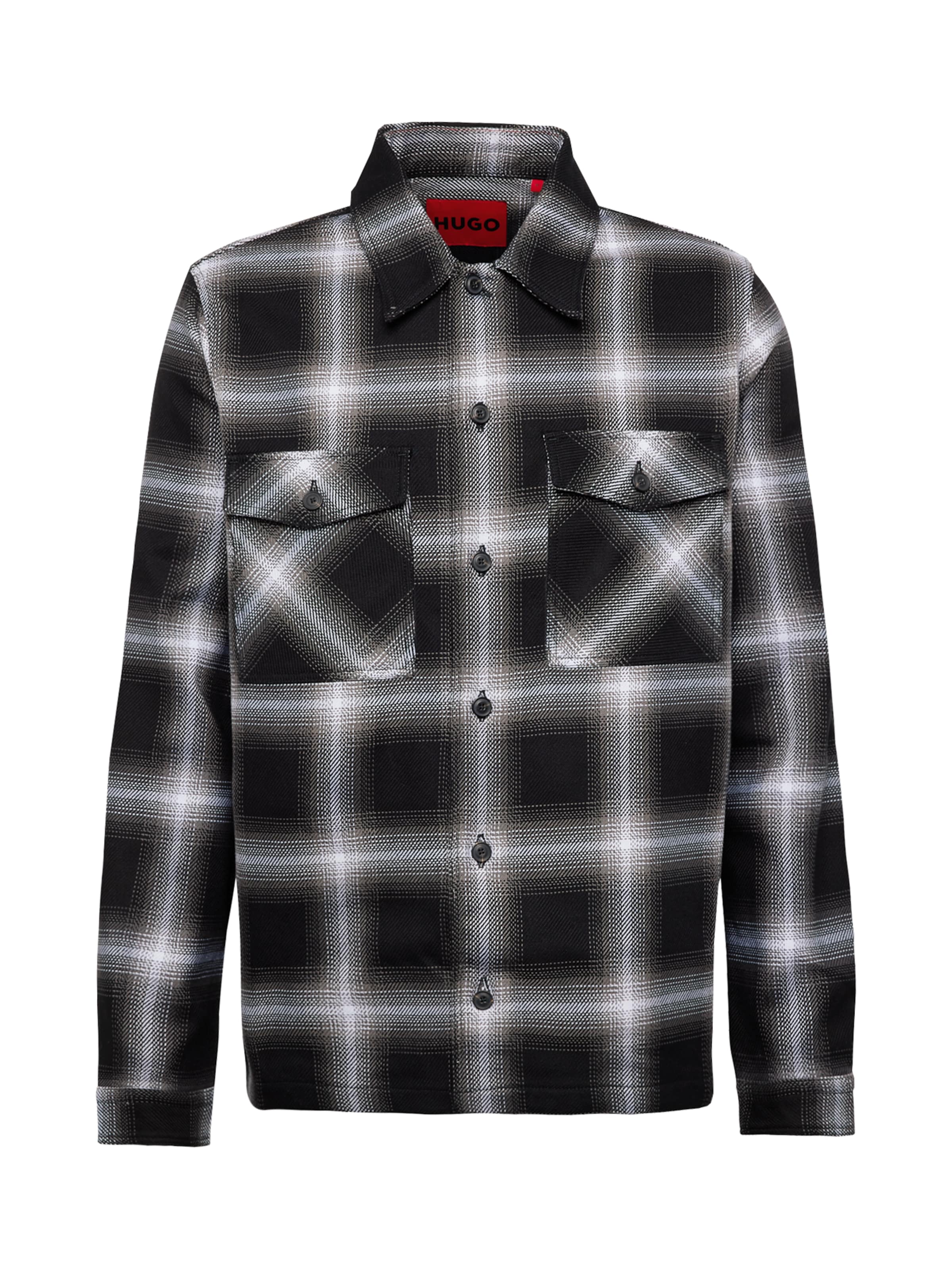 melns HUGO Komforta piegriezums Krekls 'Enalu': no priekšpuses