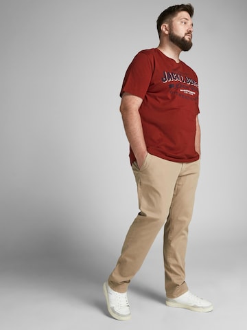 Jack & Jones Plus Štandardný strih Chino nohavice - Béžová