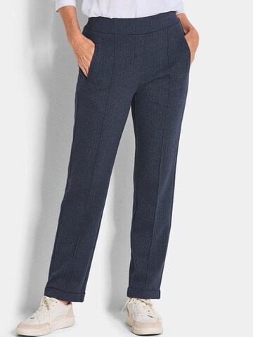 Regular Pantalon à plis 'Carla' Goldner en bleu : devant