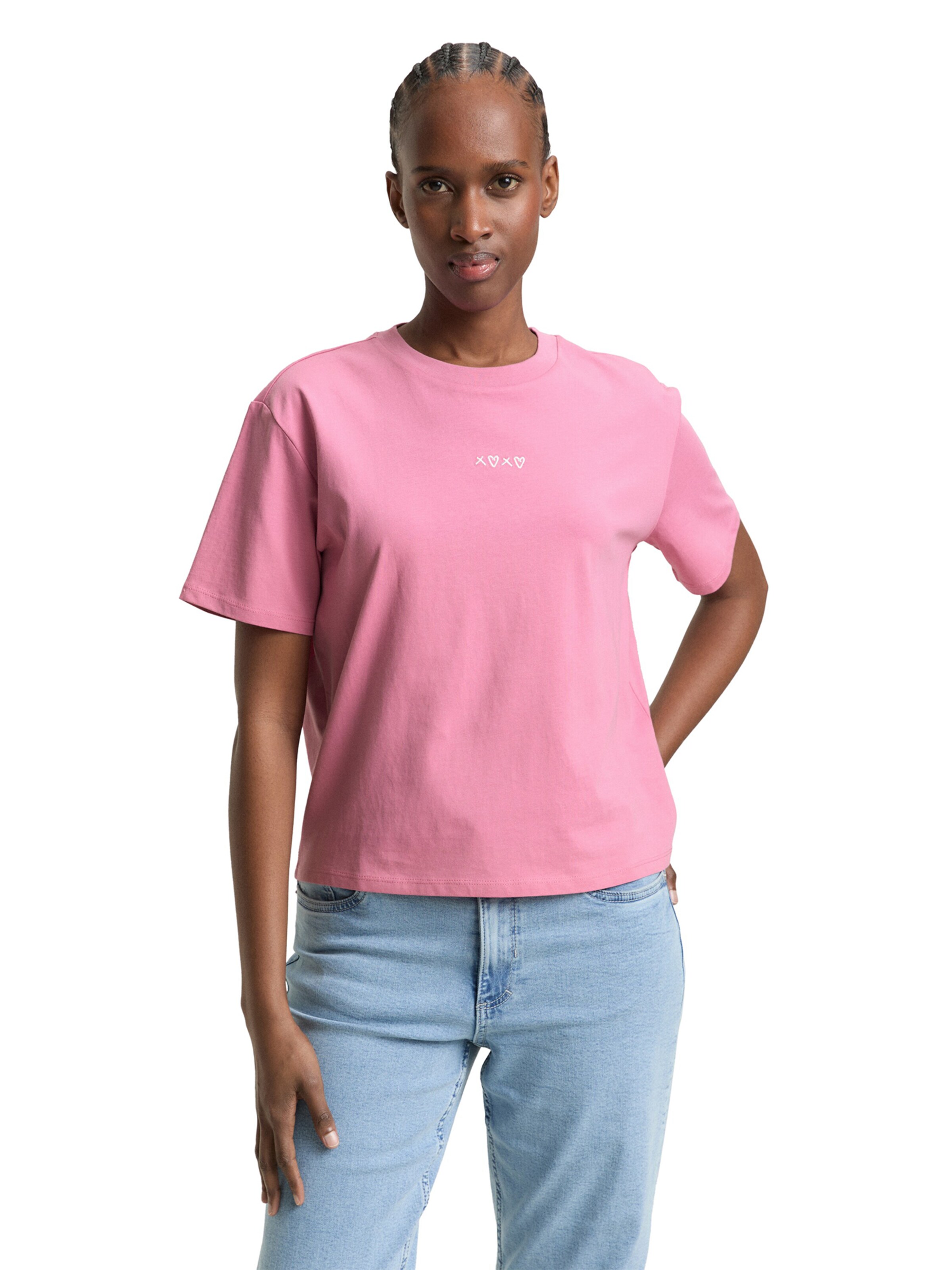 T-shirt TOM TAILOR DENIM en violet : devant