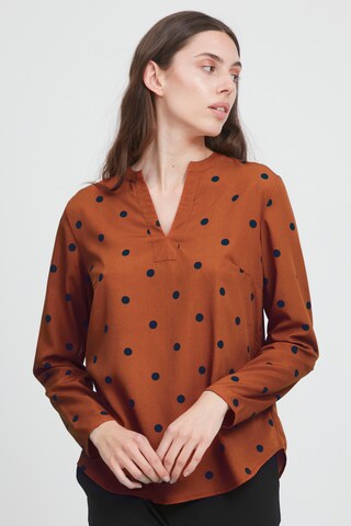 ICHI Blouse 'IHBRUCE SH6' in Brown: front