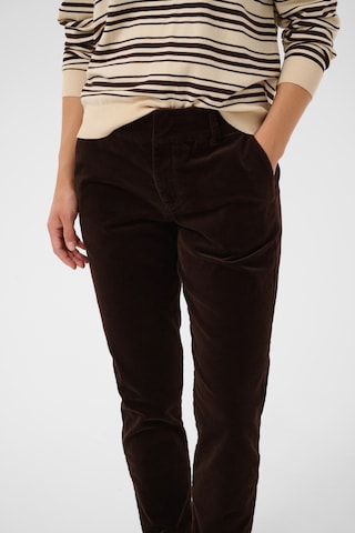 Coupe slim Pantalon Part Two en marron