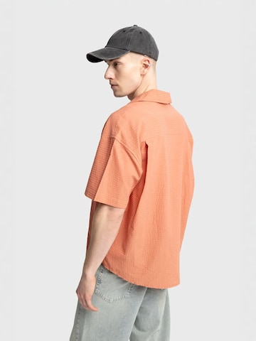 Giesto Comfort fit Button Up Shirt in Orange