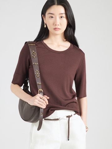 Pull-over MORE & MORE en marron : devant