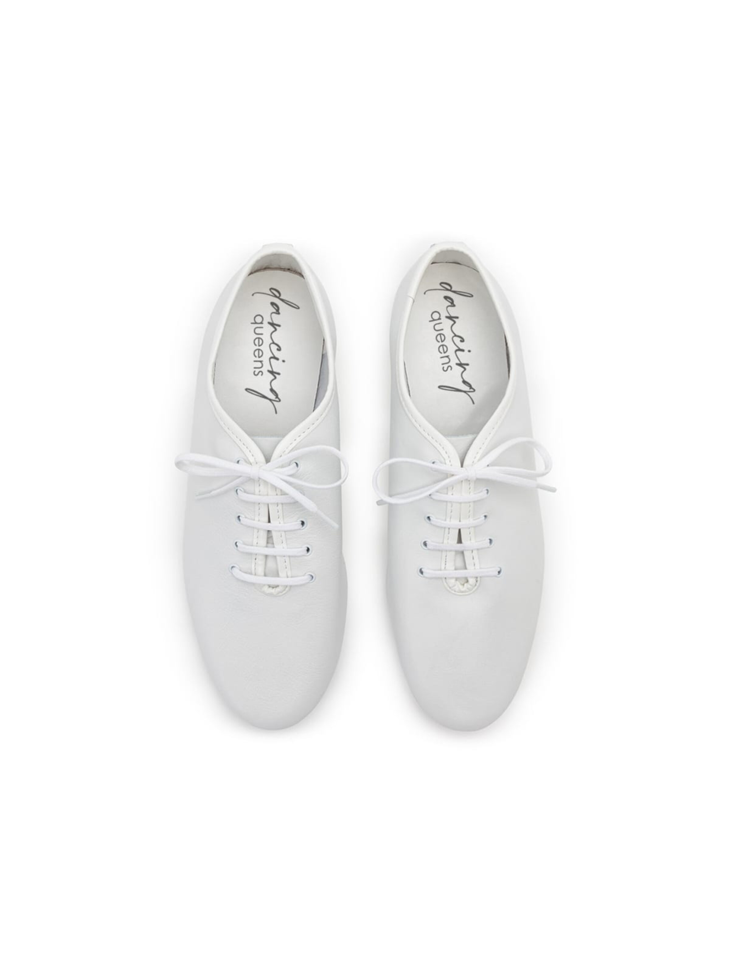 Dancing Queens Classic Flats 'Dancing Queens - Flow Tanzschuhe Leder' in White