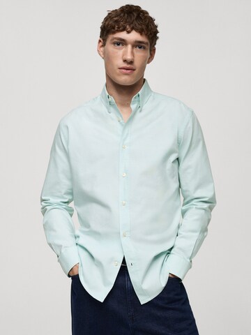 MANGO MAN Regular fit Overhemd in Groen: voorkant