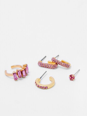 Boucles d'oreilles Pull&Bear en rose