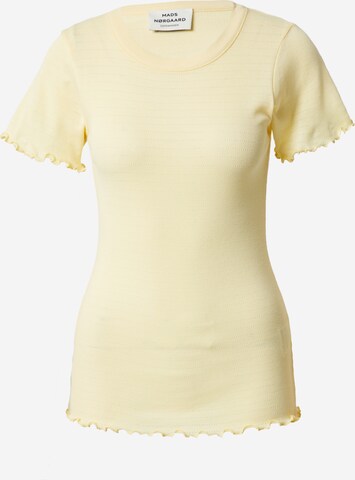 T-shirt MADS NORGAARD COPENHAGEN en beige : devant