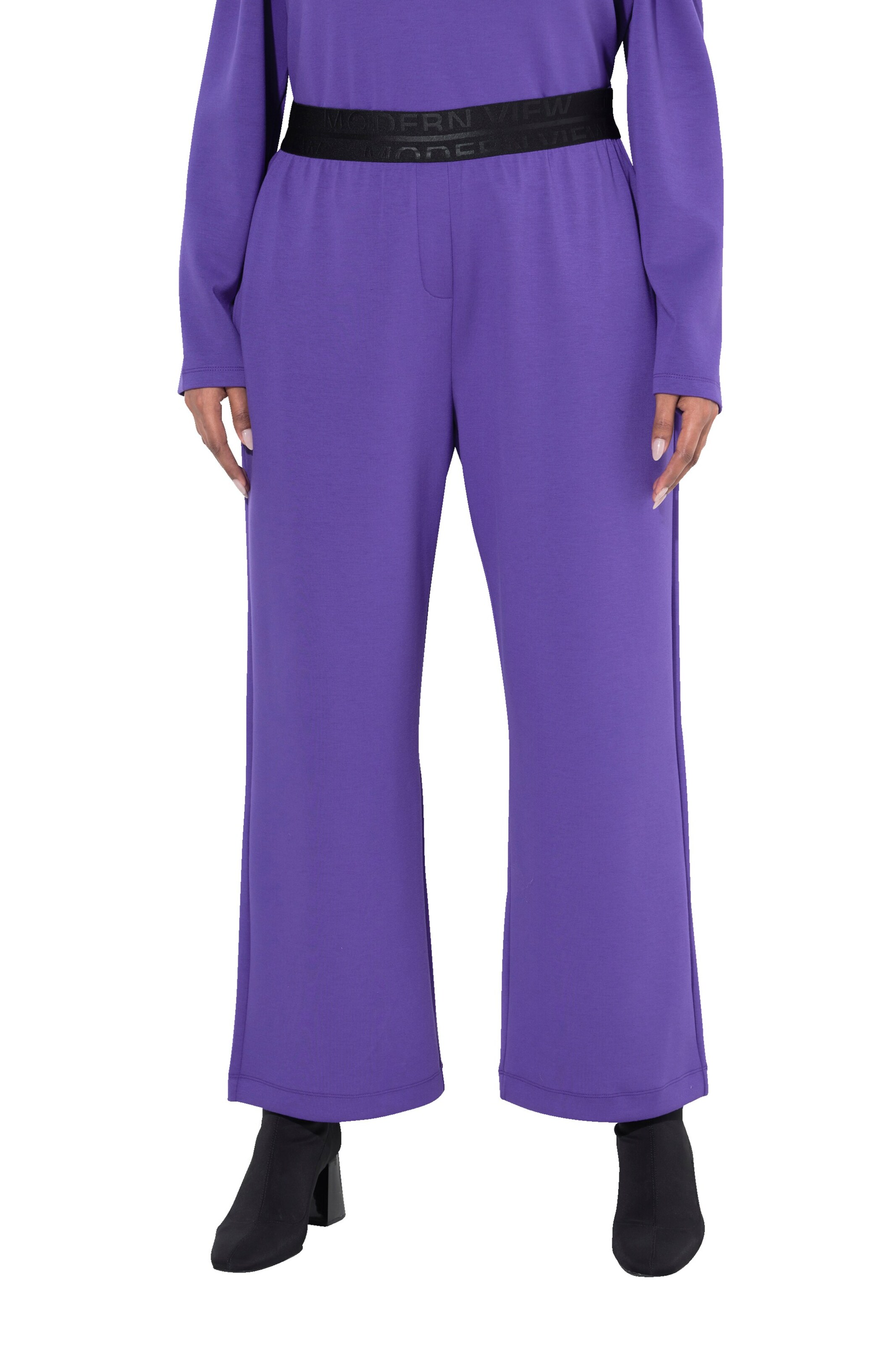 Ulla Popken Loose fit Trousers in Purple: front