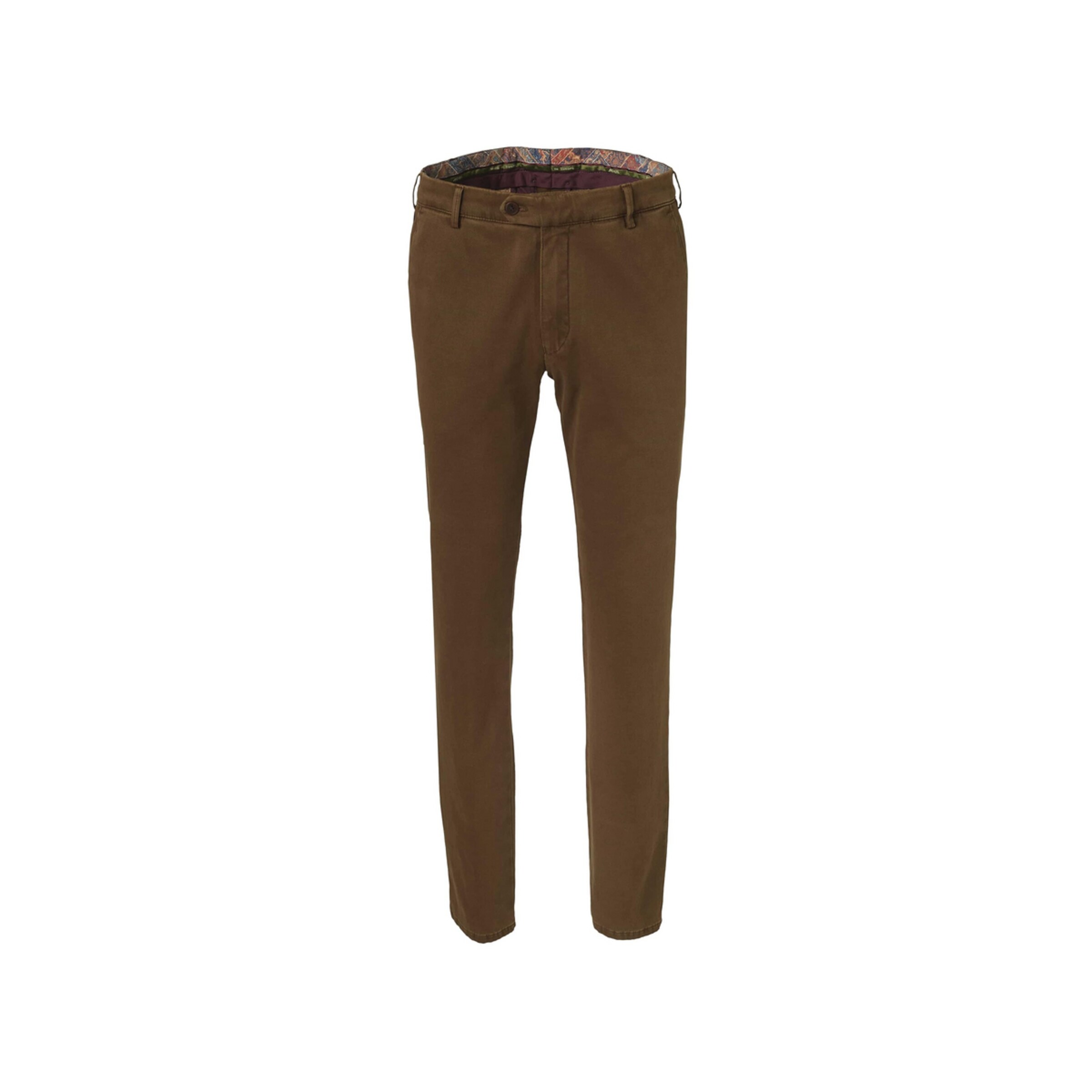 Regular Pantalon chino Meyer Hosen en marron : devant