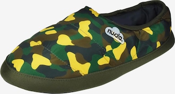 Nuvola. Slipper 'Camuffare' in Green: front