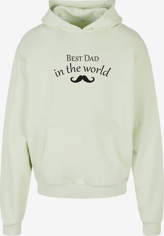 Merchcode Sweatshirt 'Fathers Day - Best dad in the world 2' in Grün: predná strana