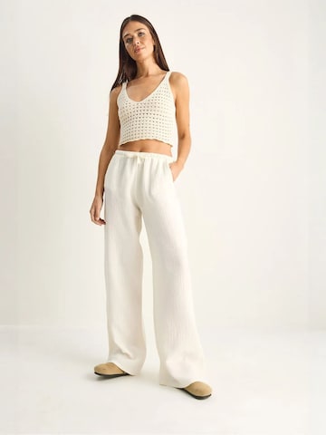 Wide leg Pantaloni di Bianco Lucci in bianco