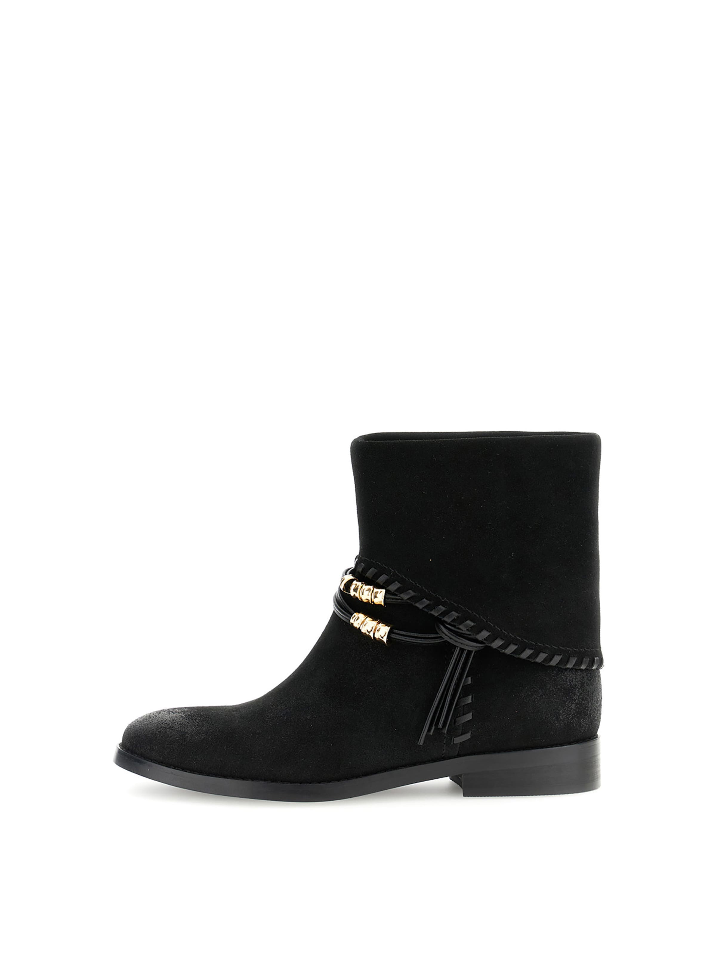 CAFè NOIR Enkellaarsjes in Zwart: voorkant