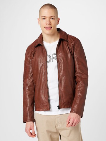 Gipsy Between-season jacket 'Melvin' in Brown: front