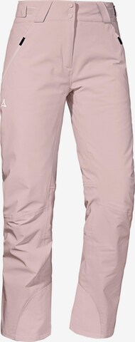 Schöffel Regular Workout Pants 'Weissach' in Pink: front
