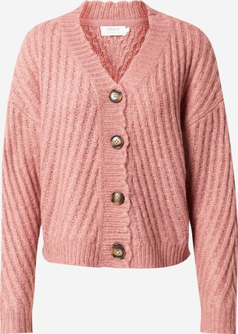 Cardigan 'NEW CHUNKY' ONLY en rose : devant