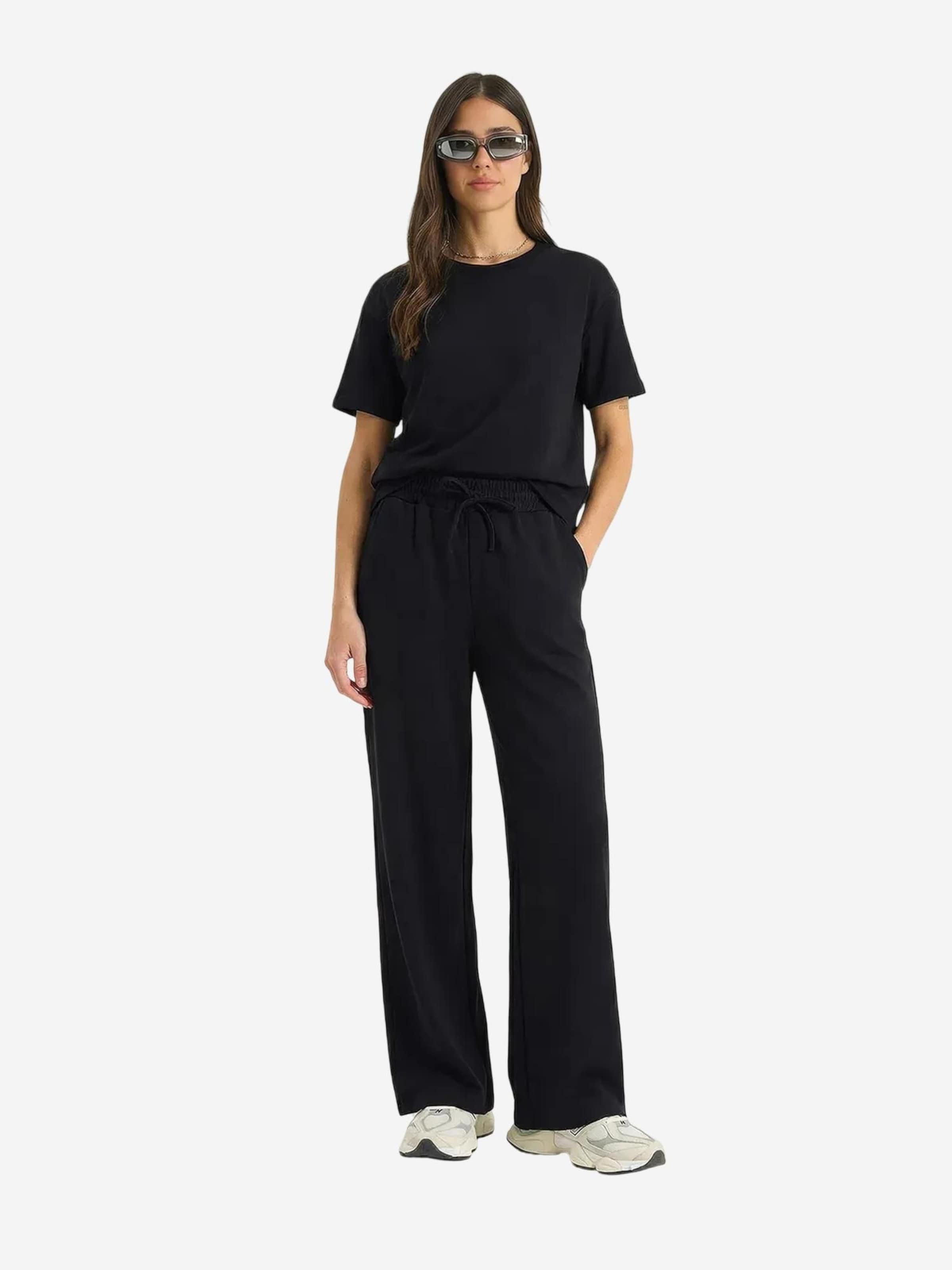 Bianco Lucci - Calças de fato em preto: frente