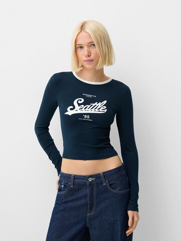 Bershka Shirt in Blue: front