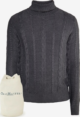 DreiMaster Vintage Set: Pullover und Tasche in Grau: predná strana