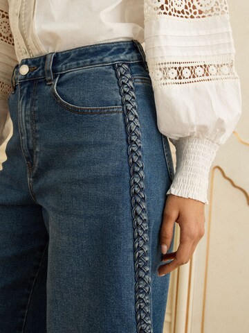 love & roses Wide leg Jeans in Blauw