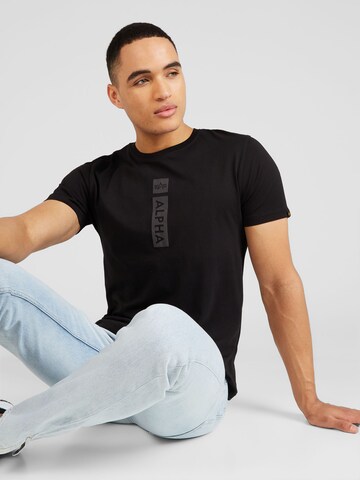 Tricou de la ALPHA INDUSTRIES pe negru