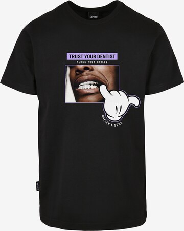 Cayler & Sons Shirt 'Trust Your Dentist' in Black: front