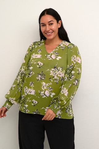 Camicia da donna 'Vima' di KAFFE CURVE in verde: frontale