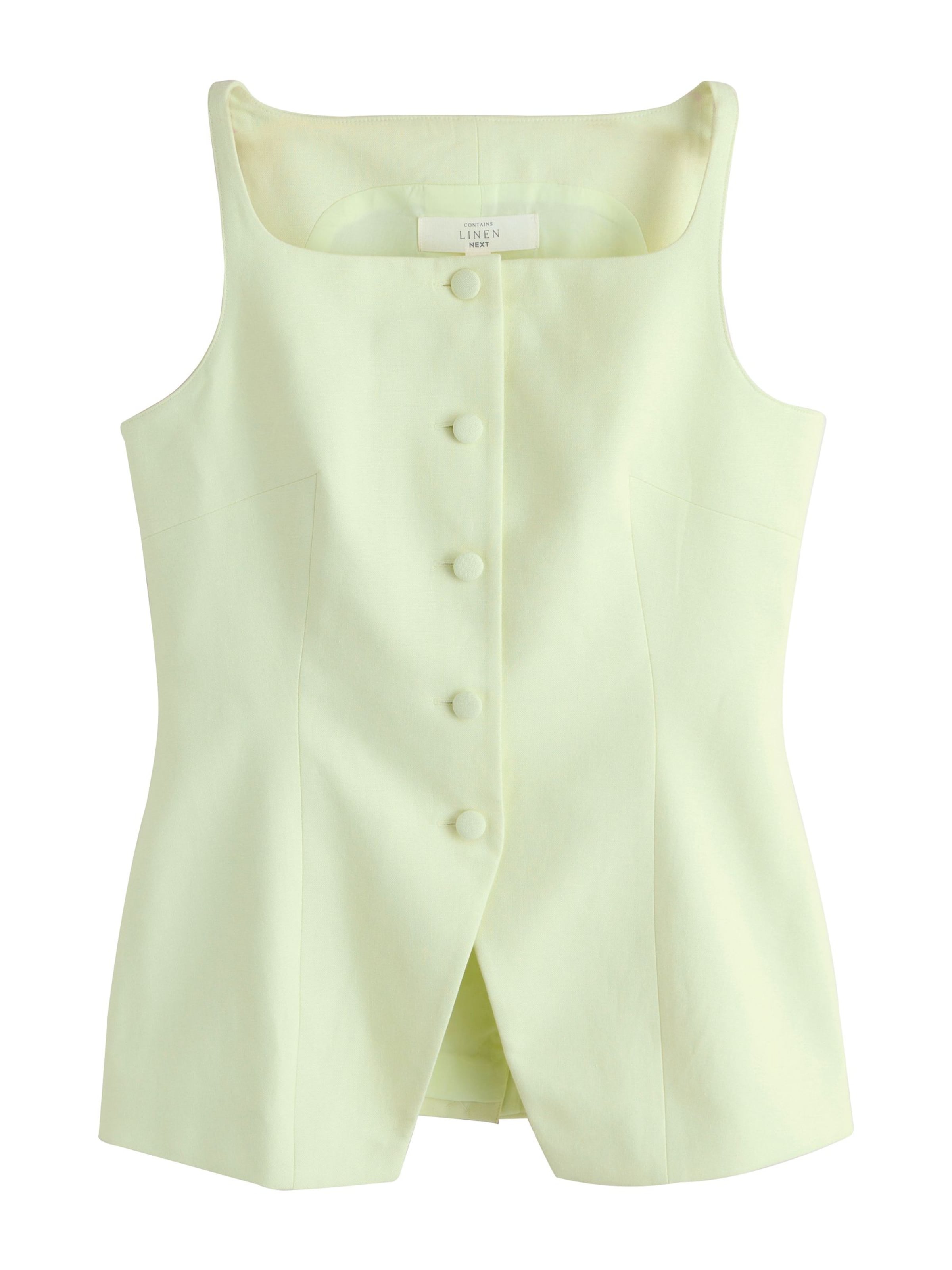 Next Suit vest in Green: front
