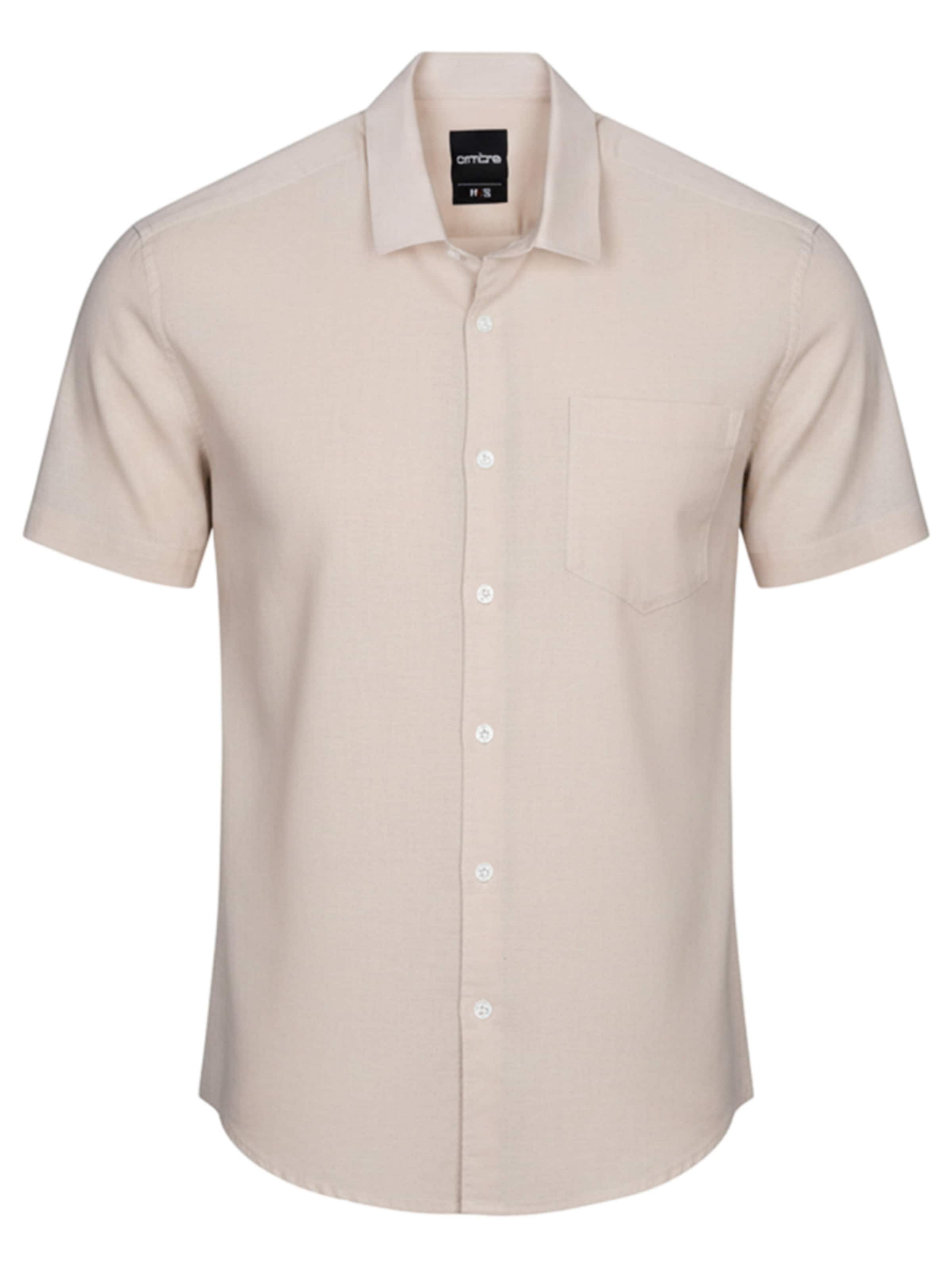 Chemise 'OM-SHSS-0167' Ombre en beige : devant