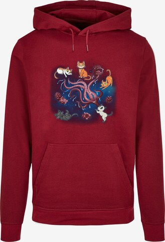 ABSOLUTE CULT Sweatshirt 'The Marvels - Flerkittens Space' in Rood: voorkant