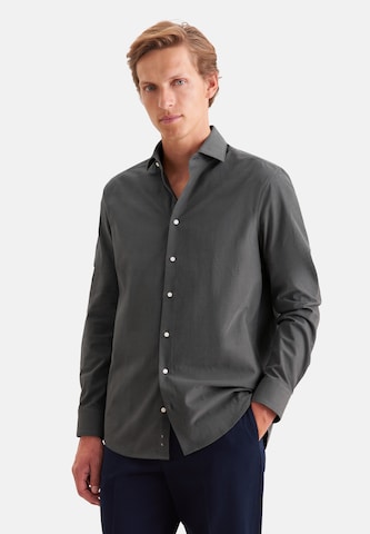 SEIDENSTICKER Regular fit Button Up Shirt in Grey: front