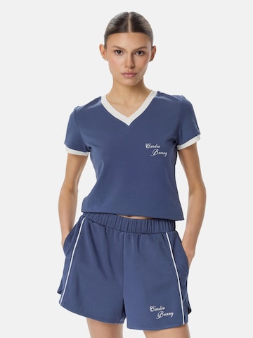 Cardio Bunny - Camiseta 'RETRO' en azul: frente