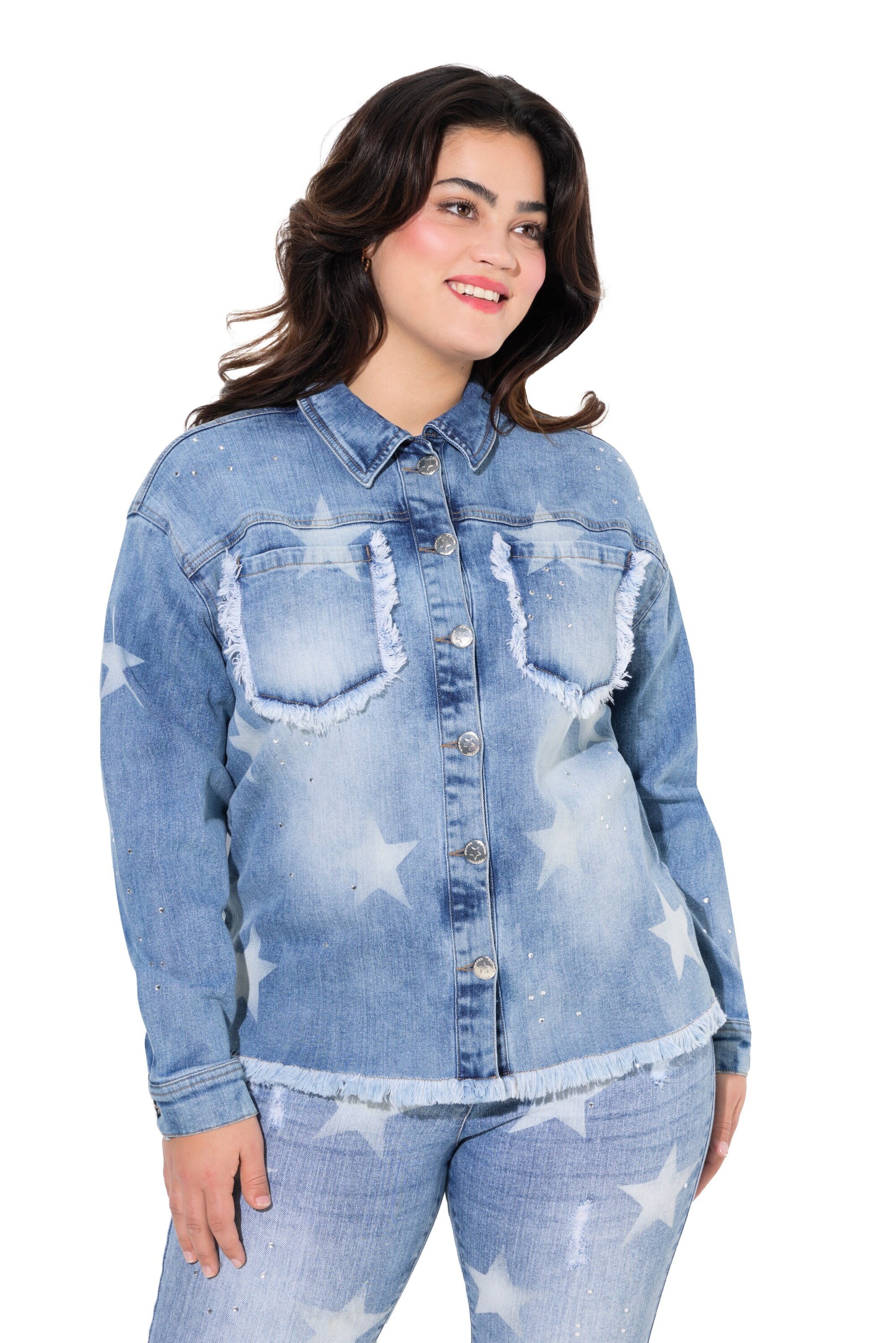 Angel of Style Tussenjas in Blauw: voorkant