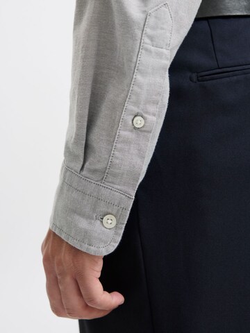 JACK & JONES Slim fit Button Up Shirt 'JPRBLUBrook' in Grey