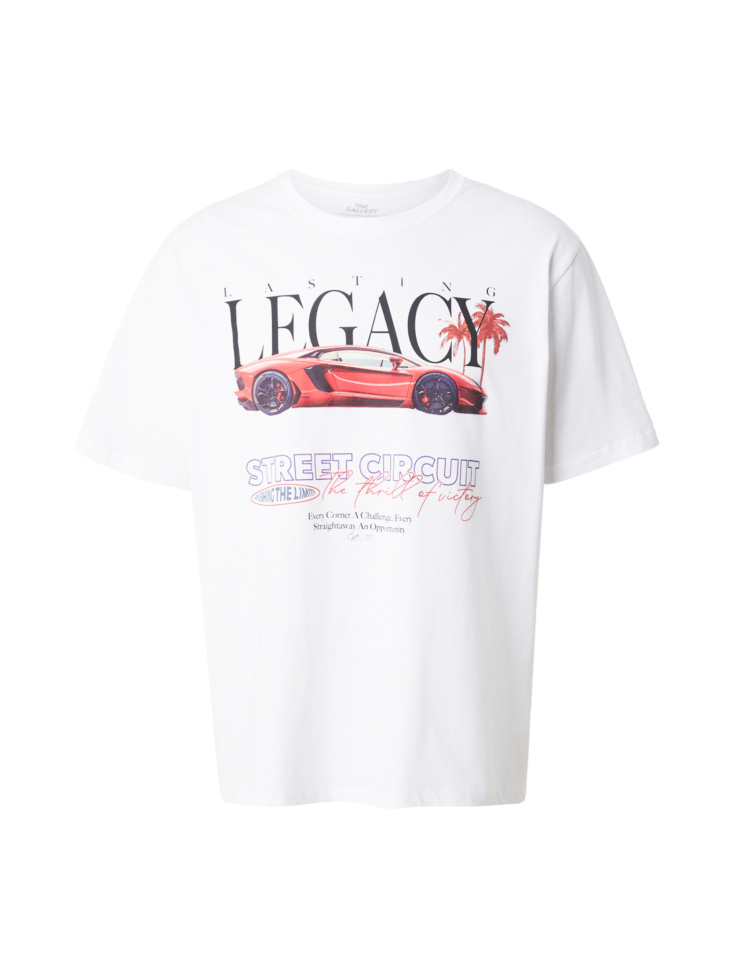 JACK & JONES - Camiseta 'JORPHOTO CUT-OUT' en blanco: frente