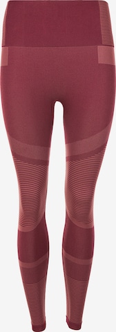 Athlecia Skinny Workout Pants 'SEMARAN SEAMLESS' in Red: front